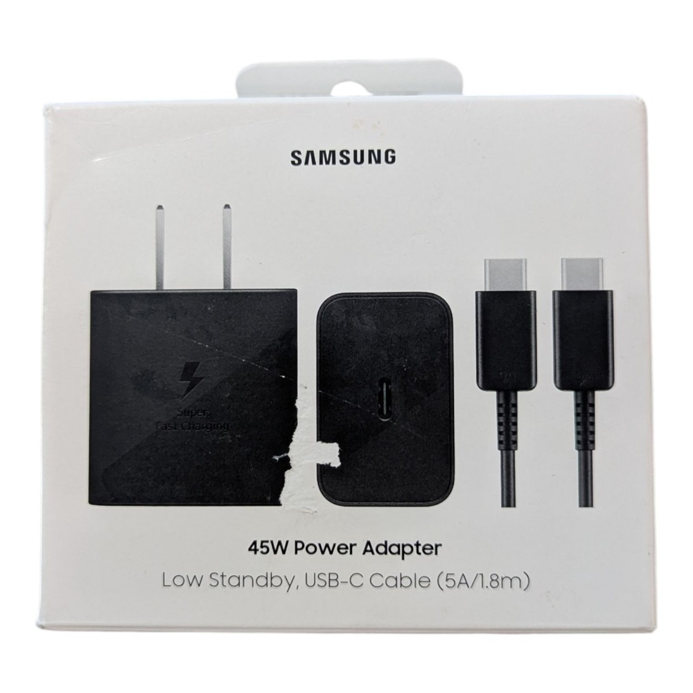 Aa2-O Samsung 45W Super Fast Charging USB-C Wall Adapter w/Type C Charging Cable